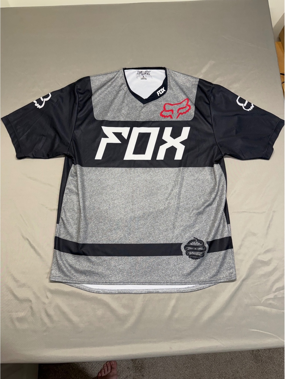 Fox Racing Men's Short Sleeve MTB Jersey Size Large Gray Black
